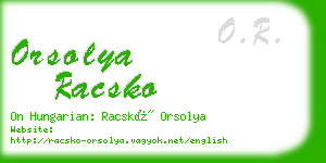 orsolya racsko business card